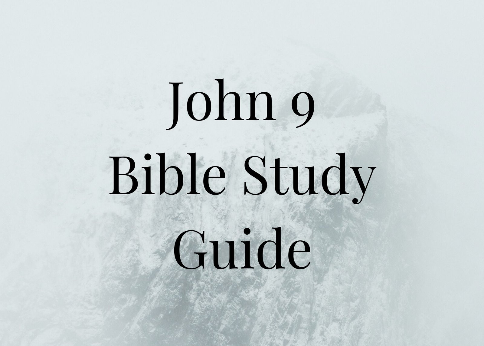 John 9 Bible Study Guide